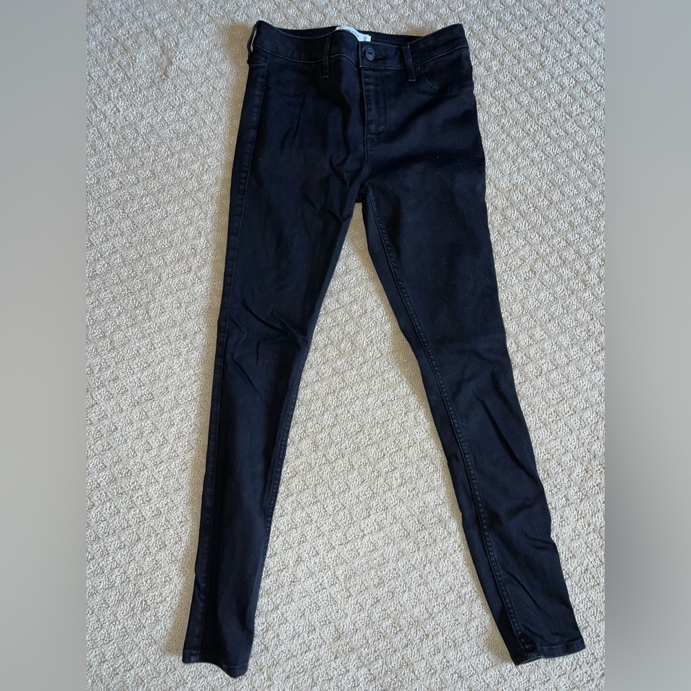 Abercrombie & Fitch black jean jegging, mid rise size 4